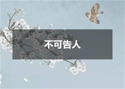 不可告人