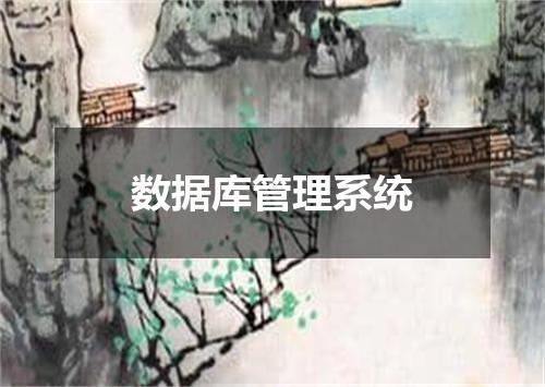 数据库管理系统