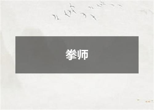 拳师