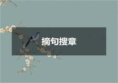 摘句搜章