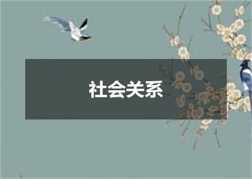 社会关系