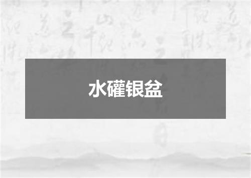 水礶银盆