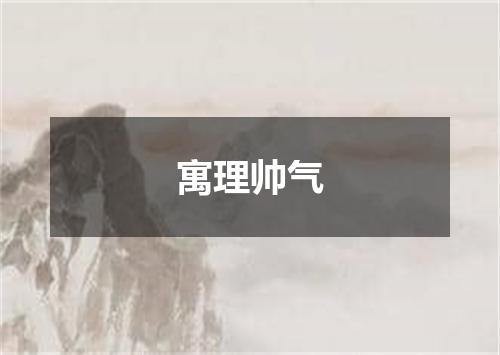 寓理帅气