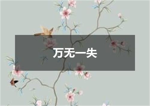 万无一失