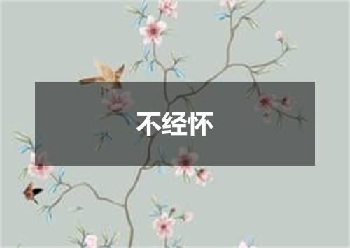 不经怀