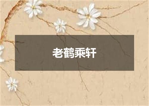 老鹤乘轩