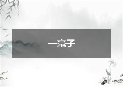 一毫子