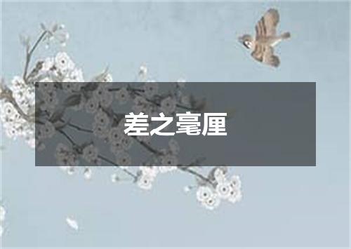 差之毫厘