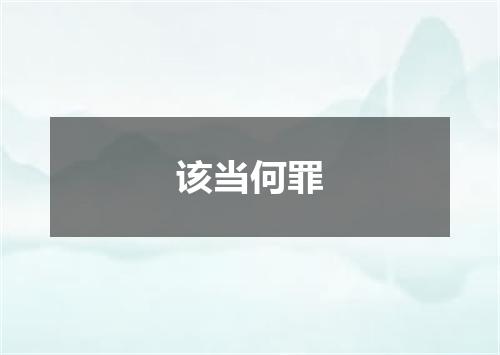 该当何罪