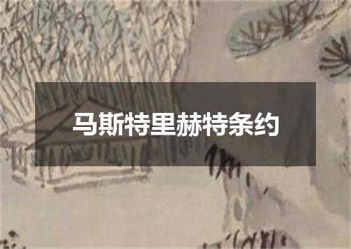 马斯特里赫特条约