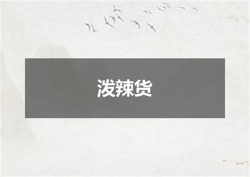 泼辣货