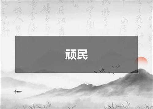 顽民