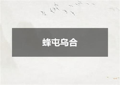 蜂屯乌合