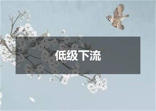 低级下流