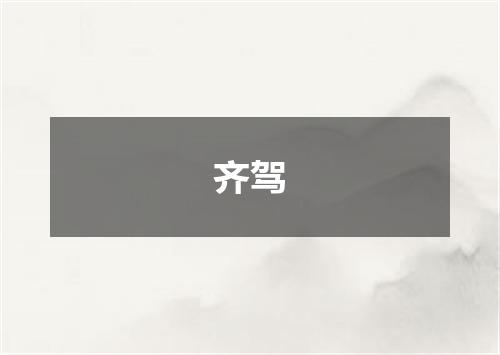 齐驾