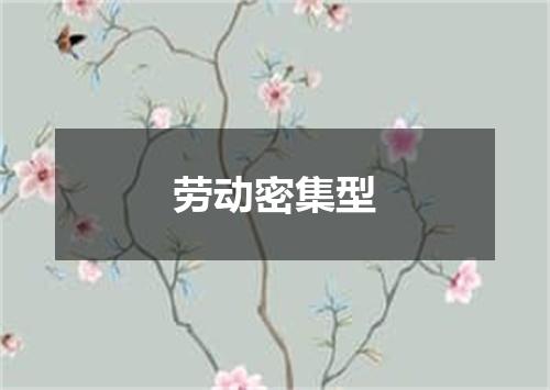 劳动密集型