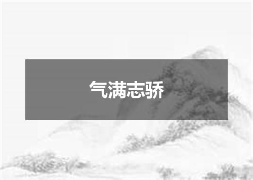 气满志骄