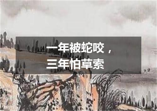 一年被蛇咬，三年怕草索