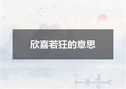 欣喜若狂的意思