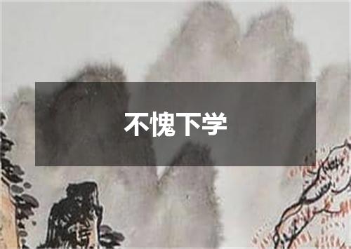不愧下学