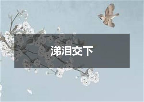 涕泪交下