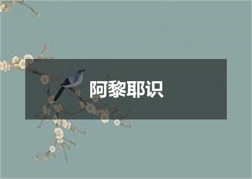 阿黎耶识