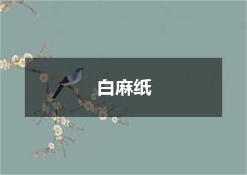 白麻纸