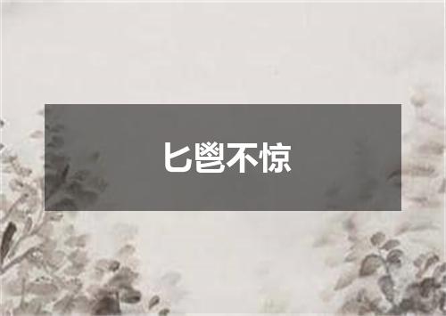 匕鬯不惊
