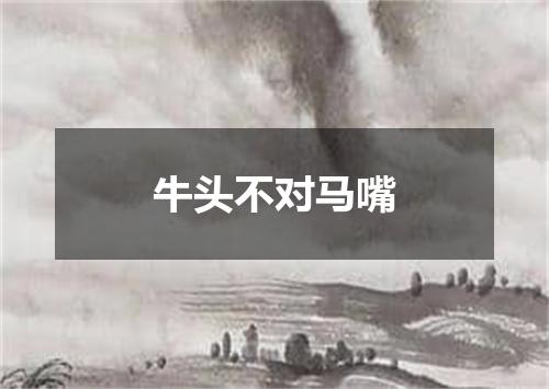 牛头不对马嘴