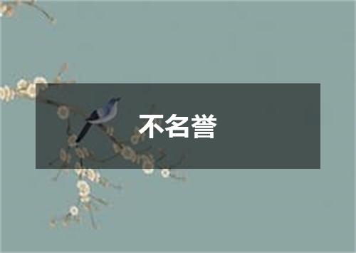 不名誉