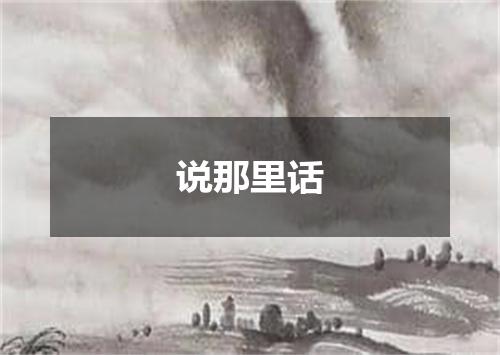 说那里话