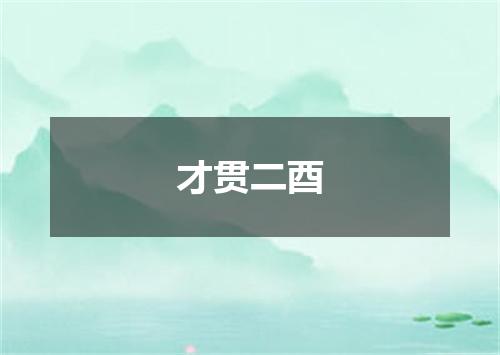 才贯二酉