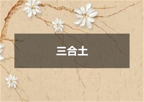 三合土
