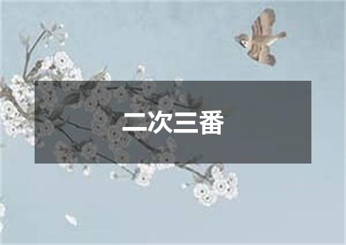 二次三番