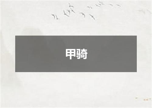 甲骑