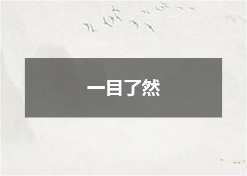 一目了然