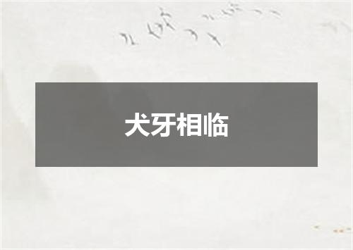 犬牙相临