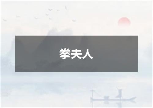 拳夫人