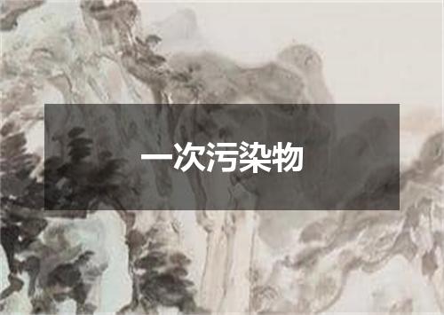一次污染物