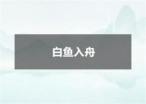 白鱼入舟