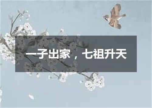 一子出家，七祖升天