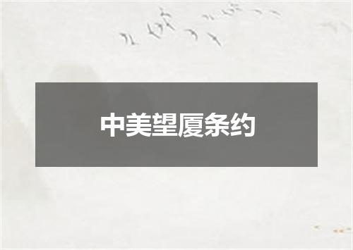 中美望厦条约