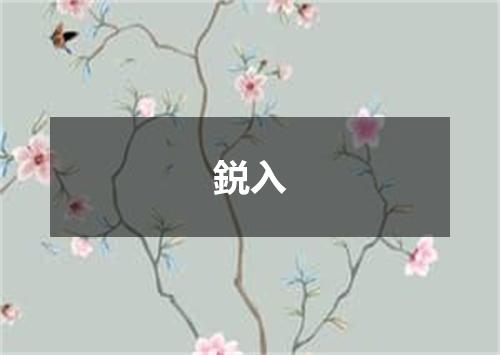鋭入