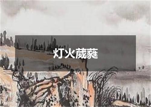 灯火葳蕤