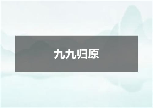 九九归原