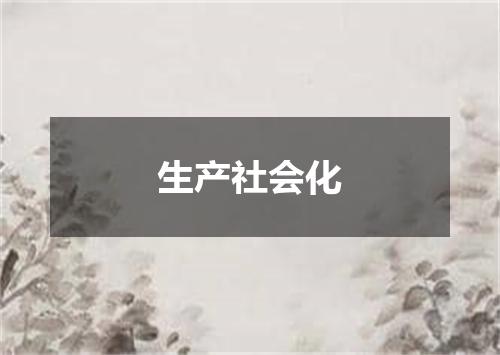 生产社会化