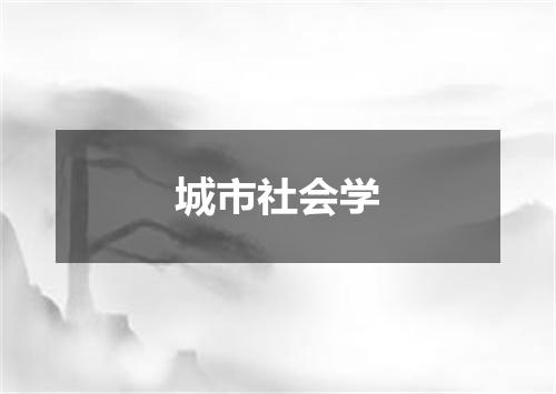 城市社会学