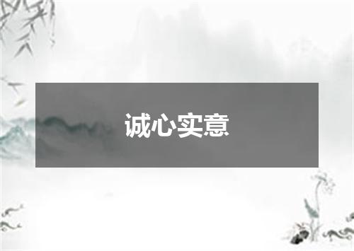 诚心实意