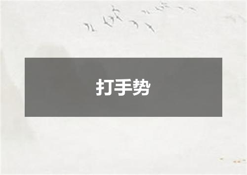 打手势