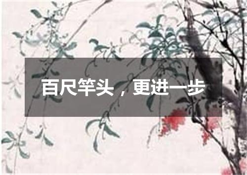 百尺竿头，更进一步
